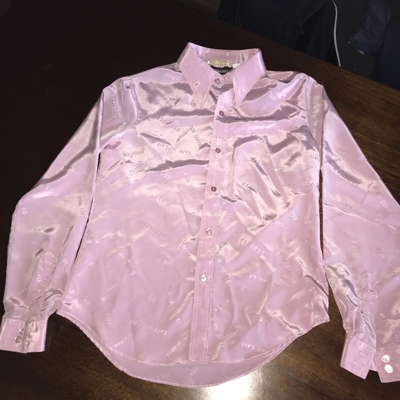 Vintage Joseph Magnin Silky Mauve Career Button Up Blouse Small - Picture 5 of 9